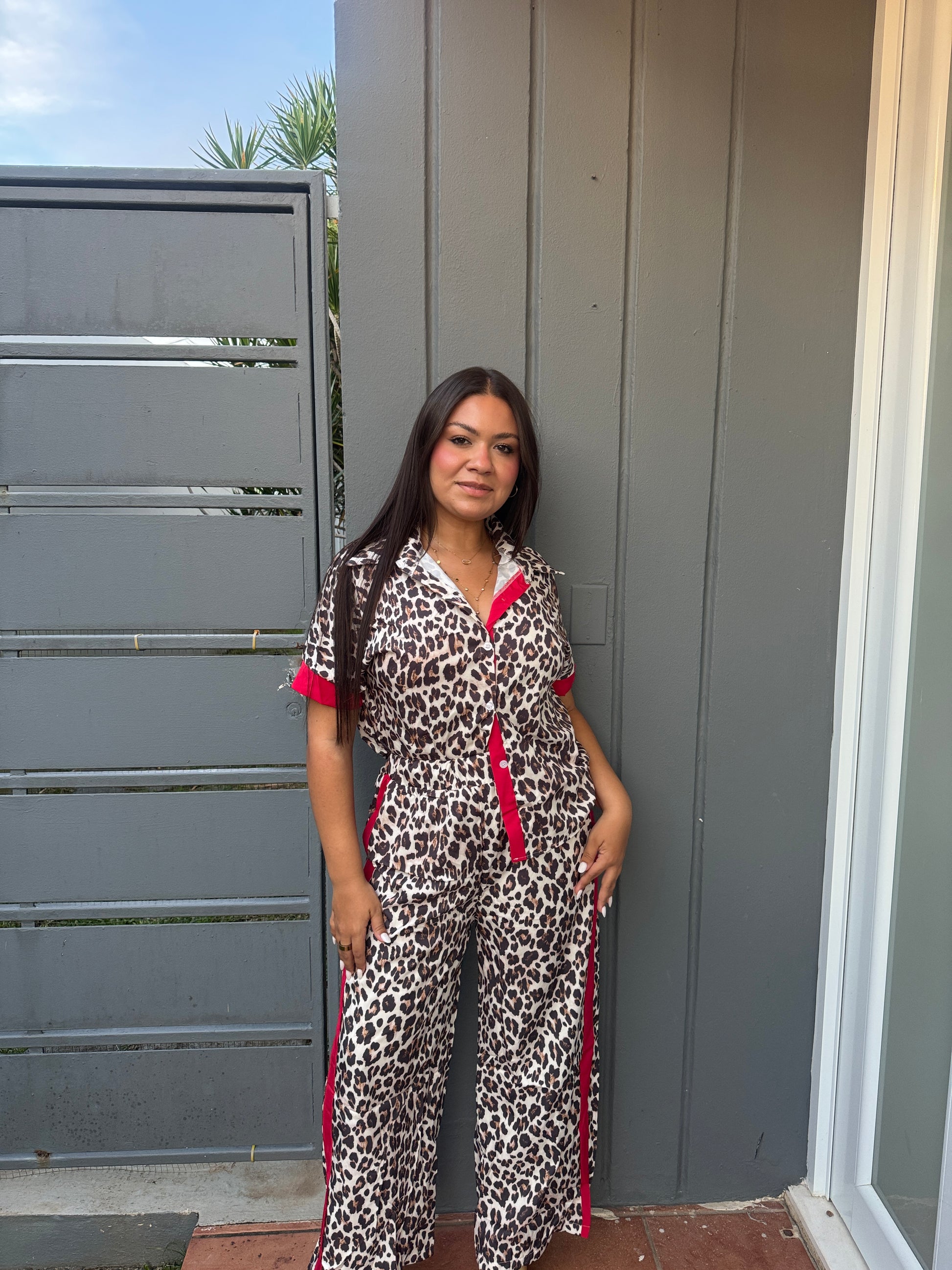 Leopard Pant Set