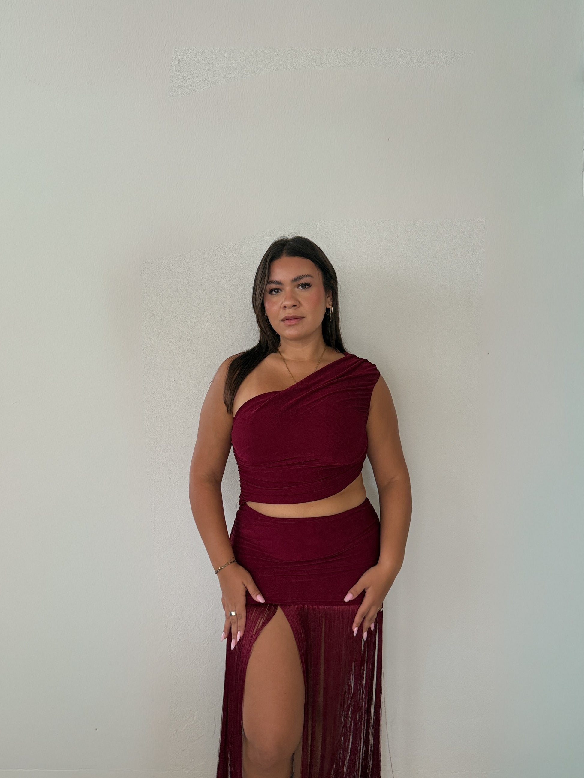 Aurora Burgundy Dress