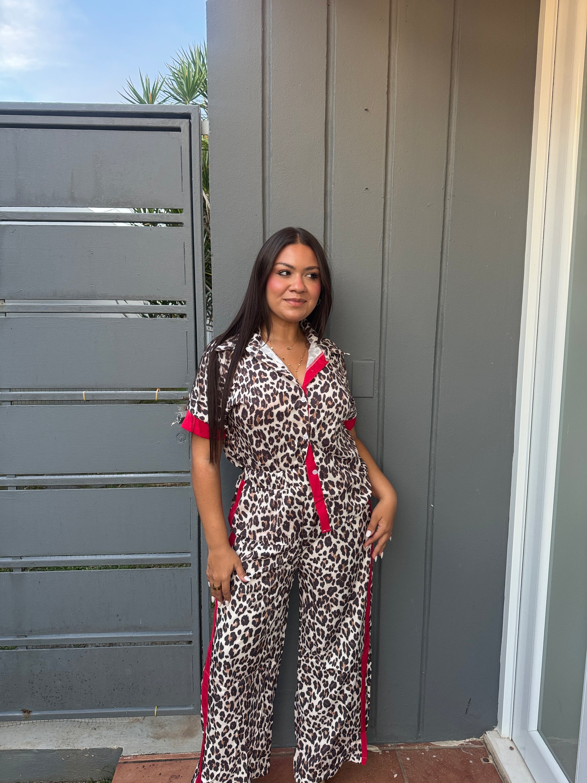 Leopard Pant Set