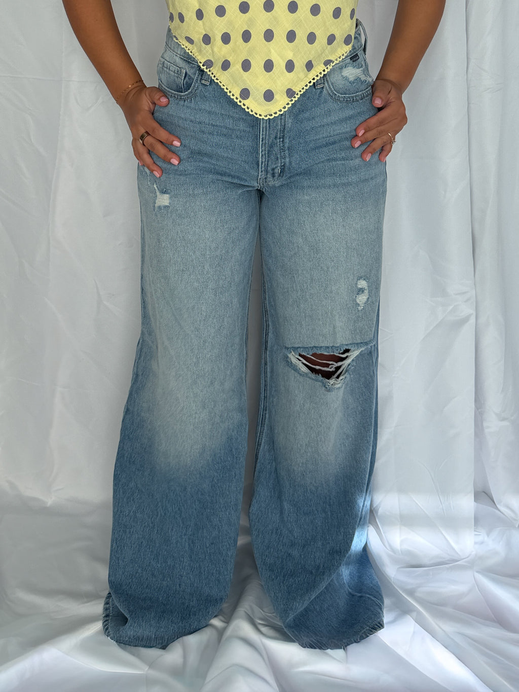 High Rise Wide Leg Jean