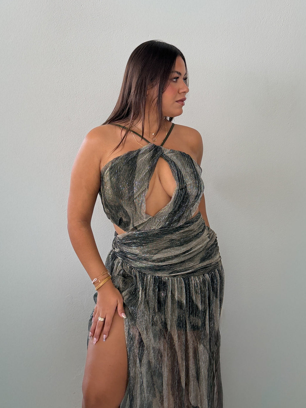 Selena Olive Dress
