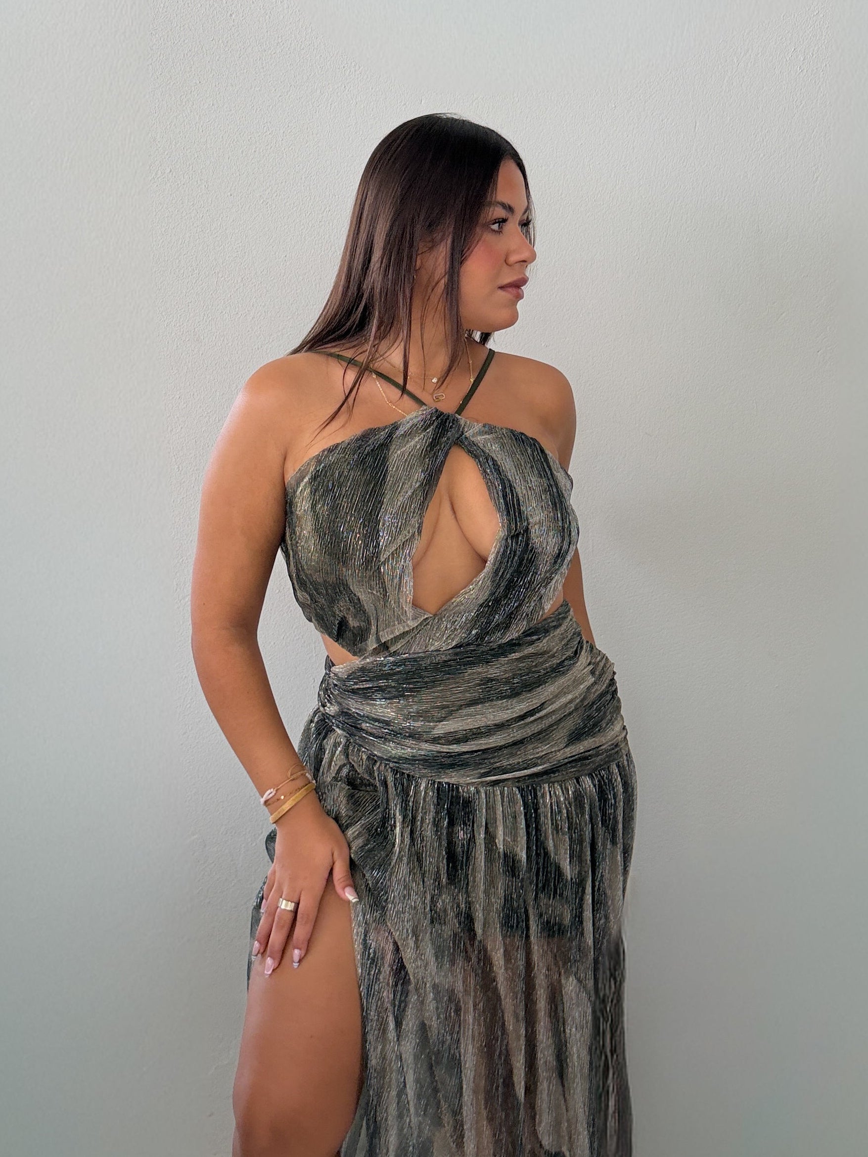 Selena Olive Dress