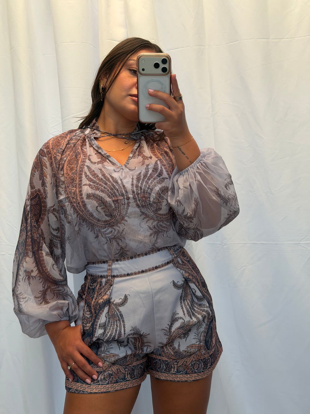 Lavender Paisley Resort Two-Piece Set