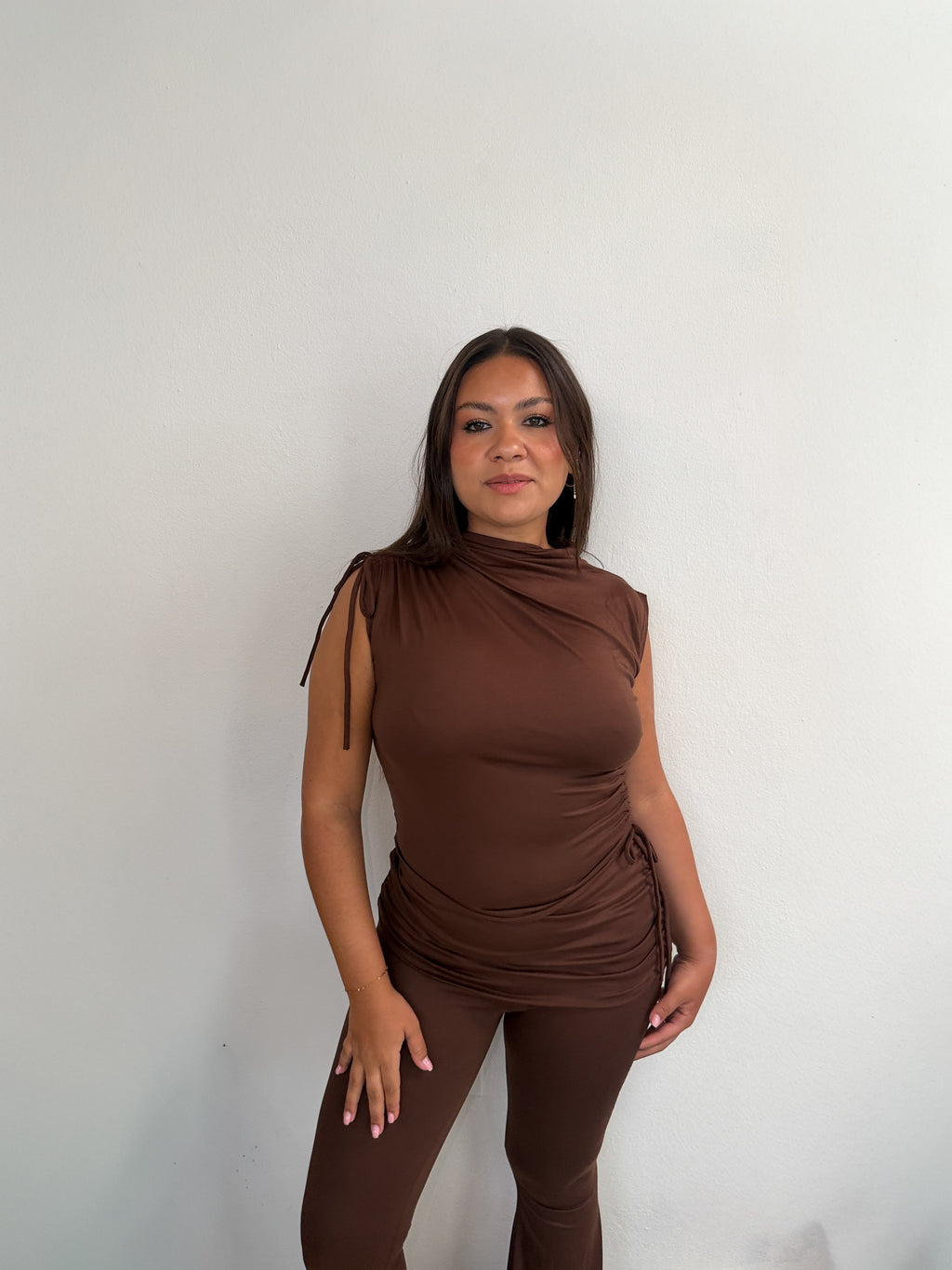 Cocoa Mock Neck Top & Pant Set