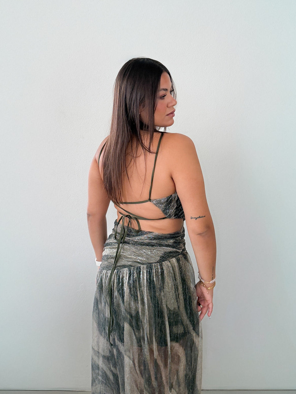 Selena Olive Dress