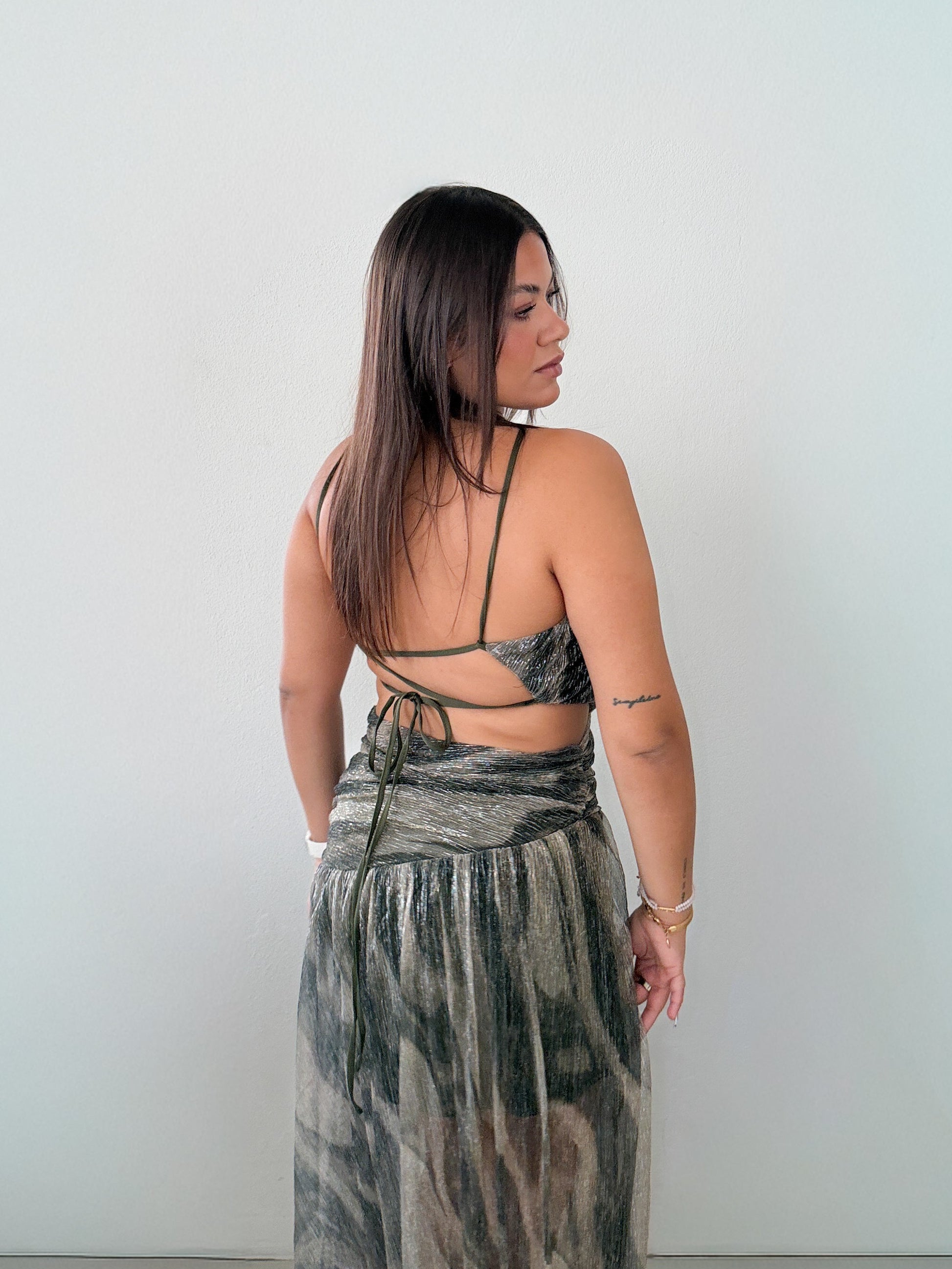 Selena Olive Dress