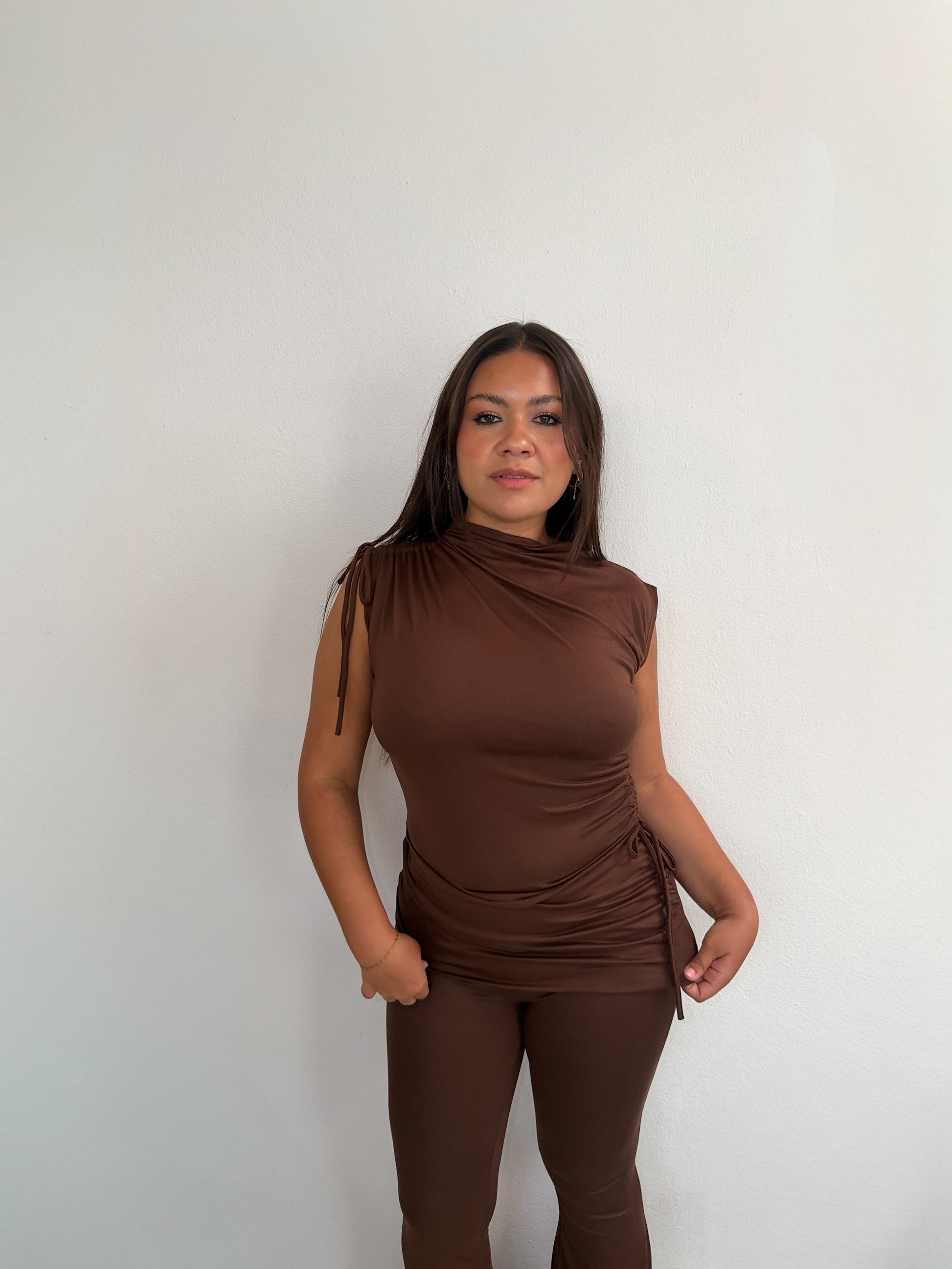 Cocoa Mock Neck Top & Pant Set