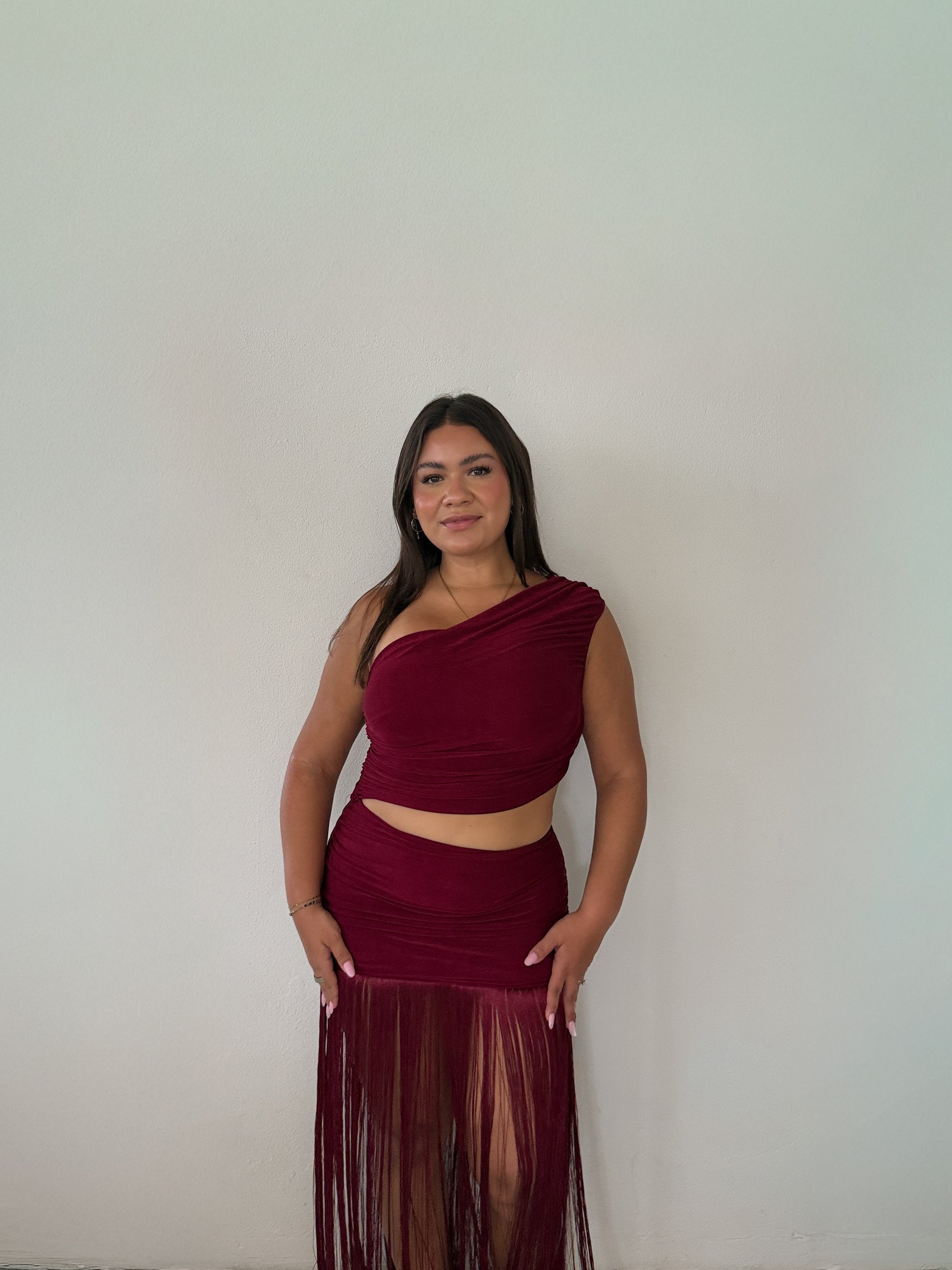Aurora Burgundy Dress