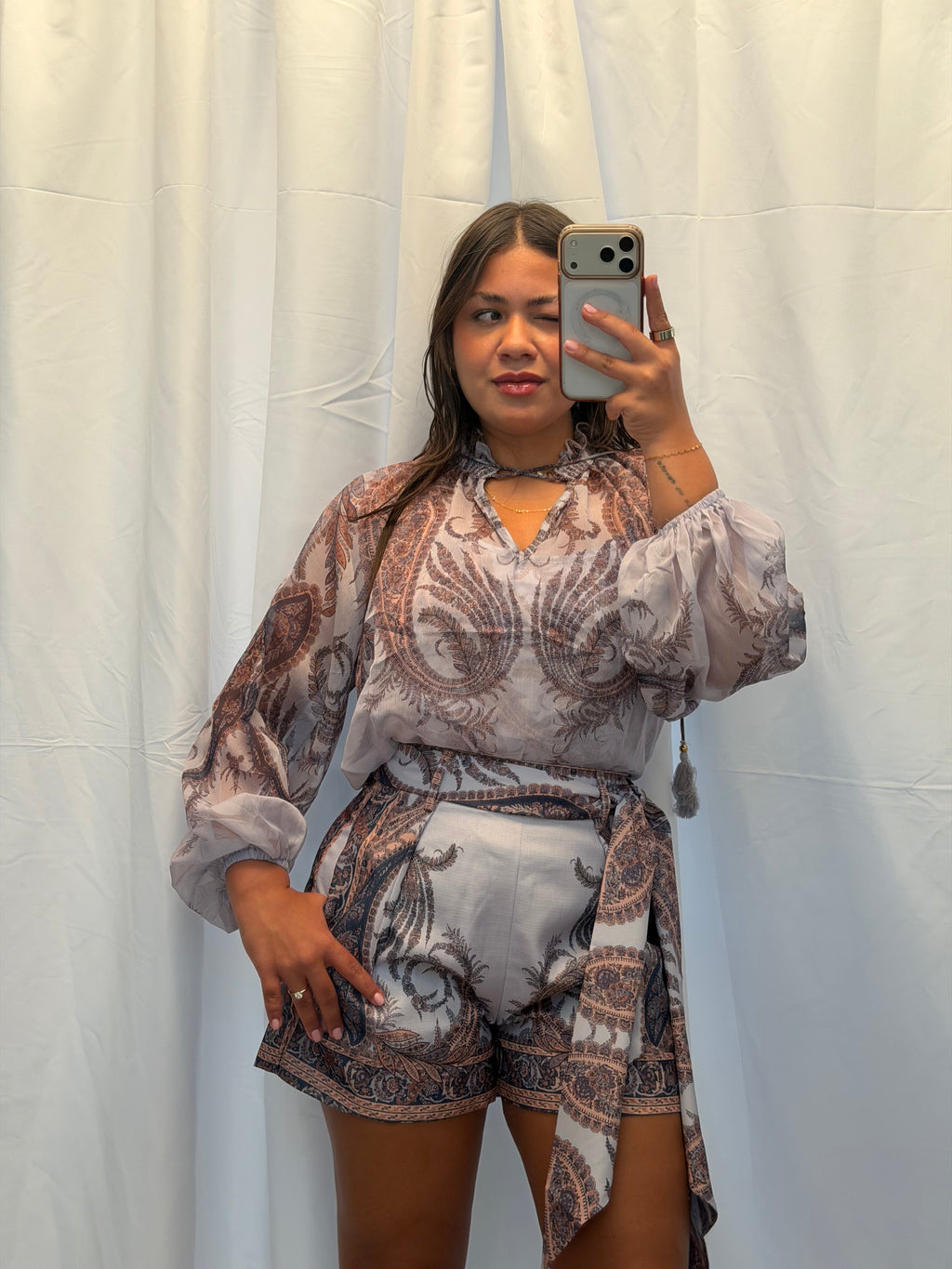 Lavender Paisley Resort Two-Piece Set
