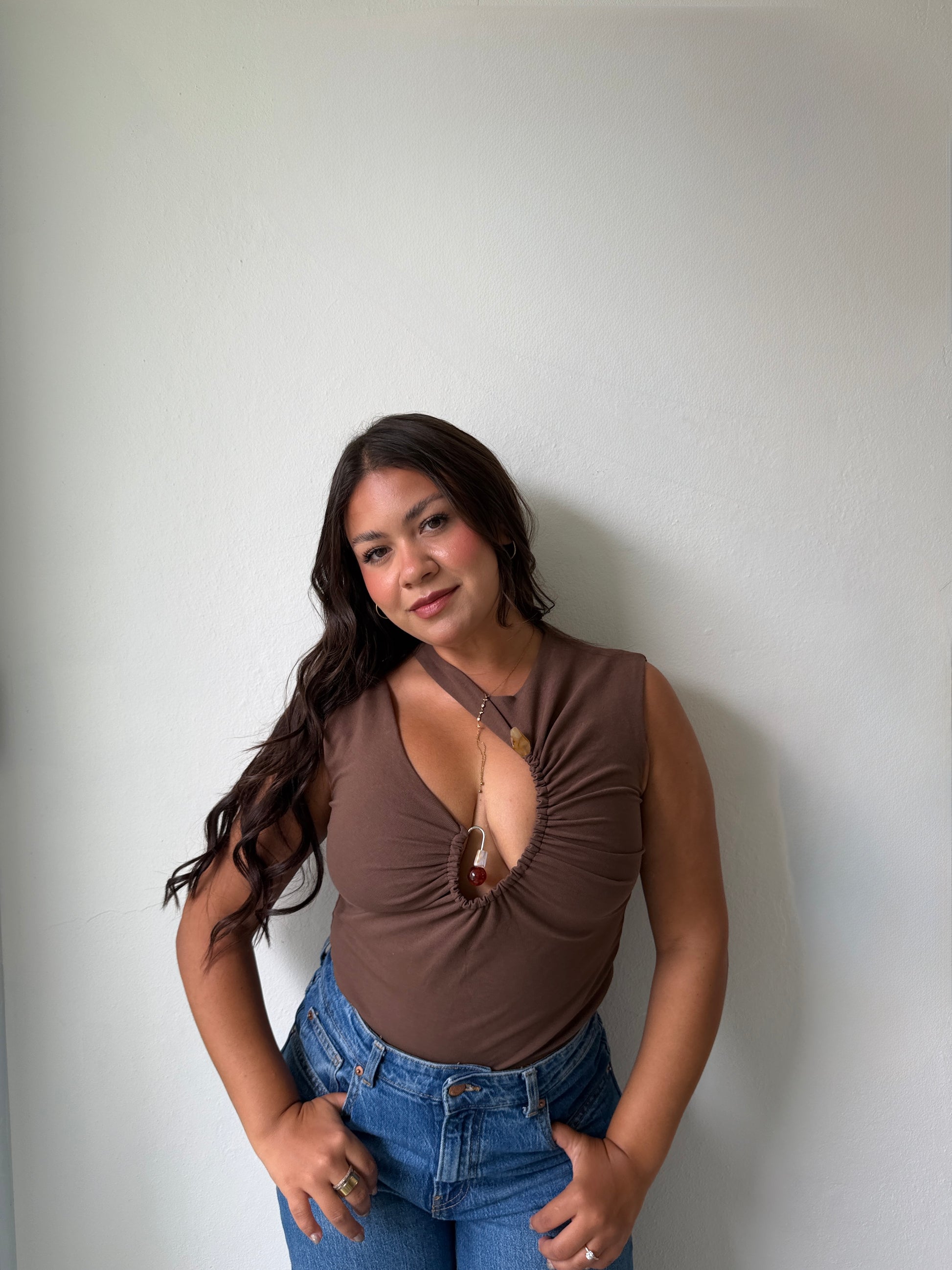 Toffee Cutout Front Top