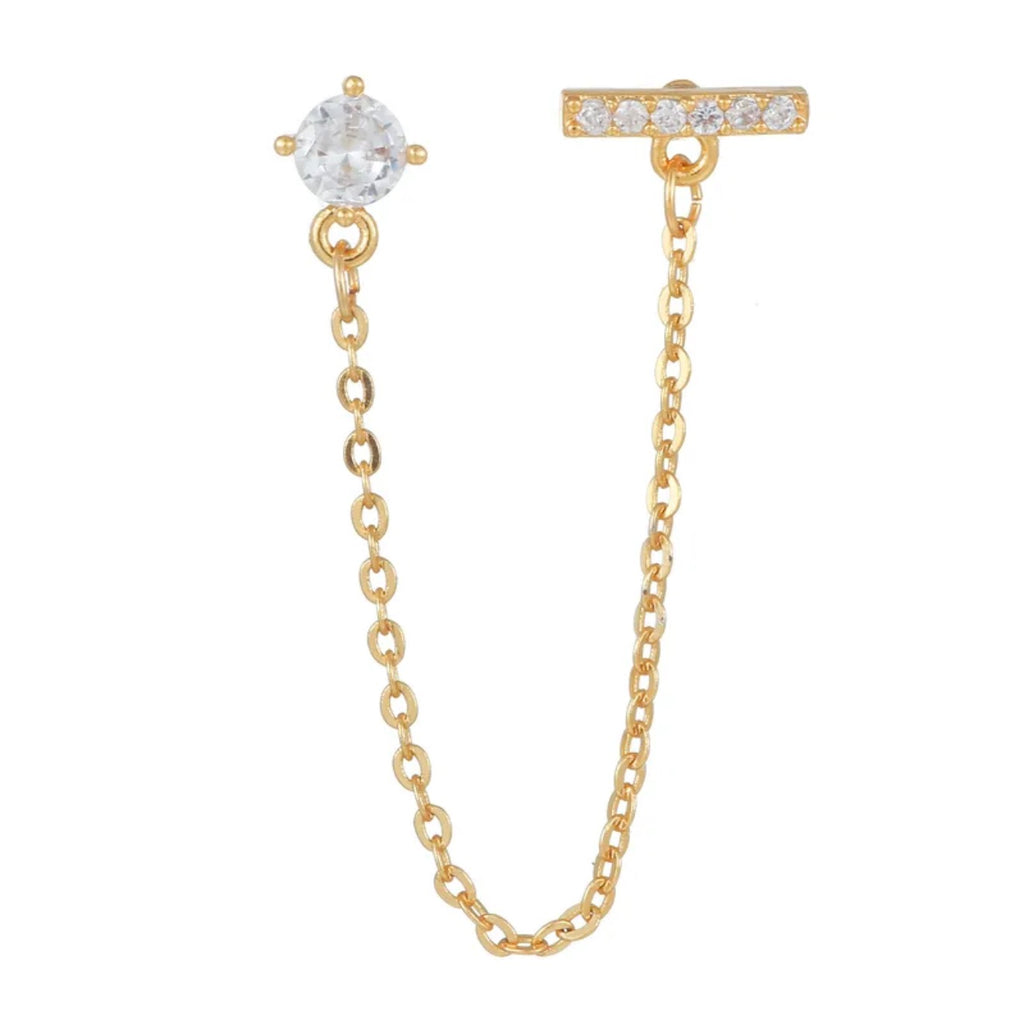 Chain Drop Gold Earring