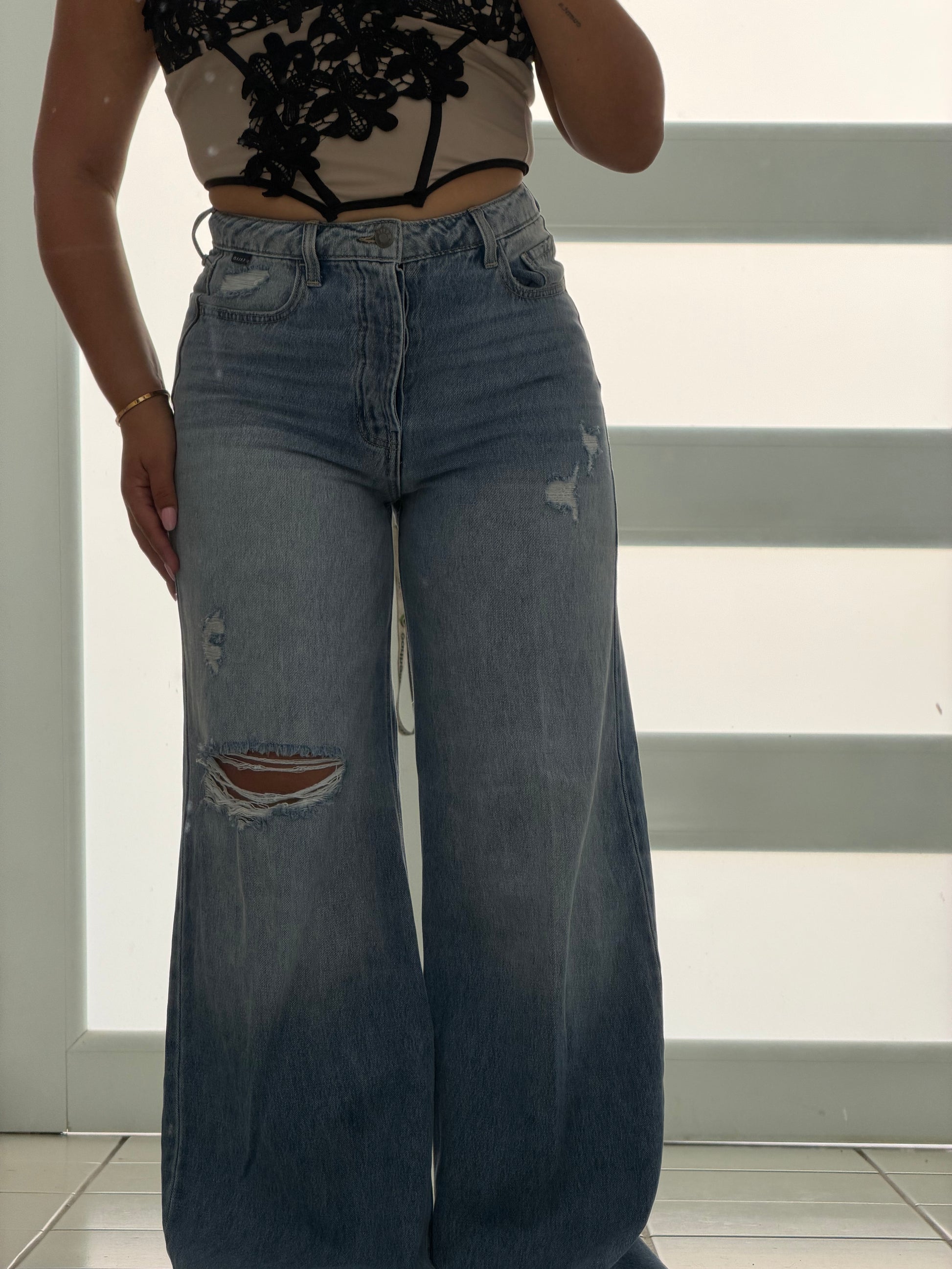 High Rise Wide Leg Jean