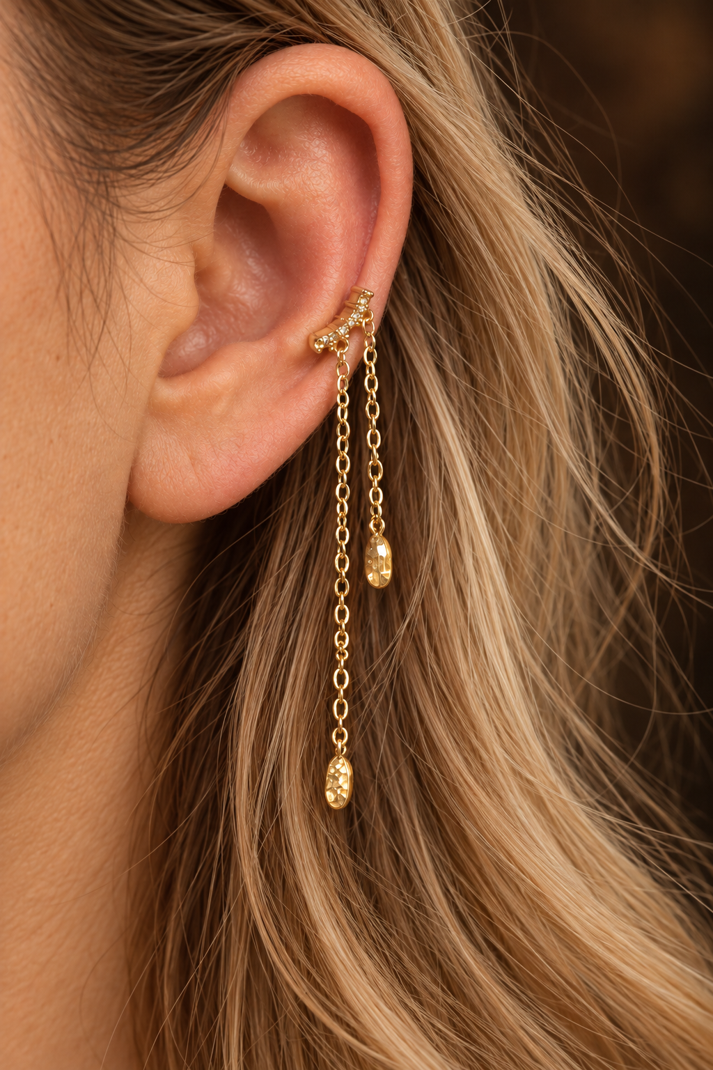 Golden Drop Earring