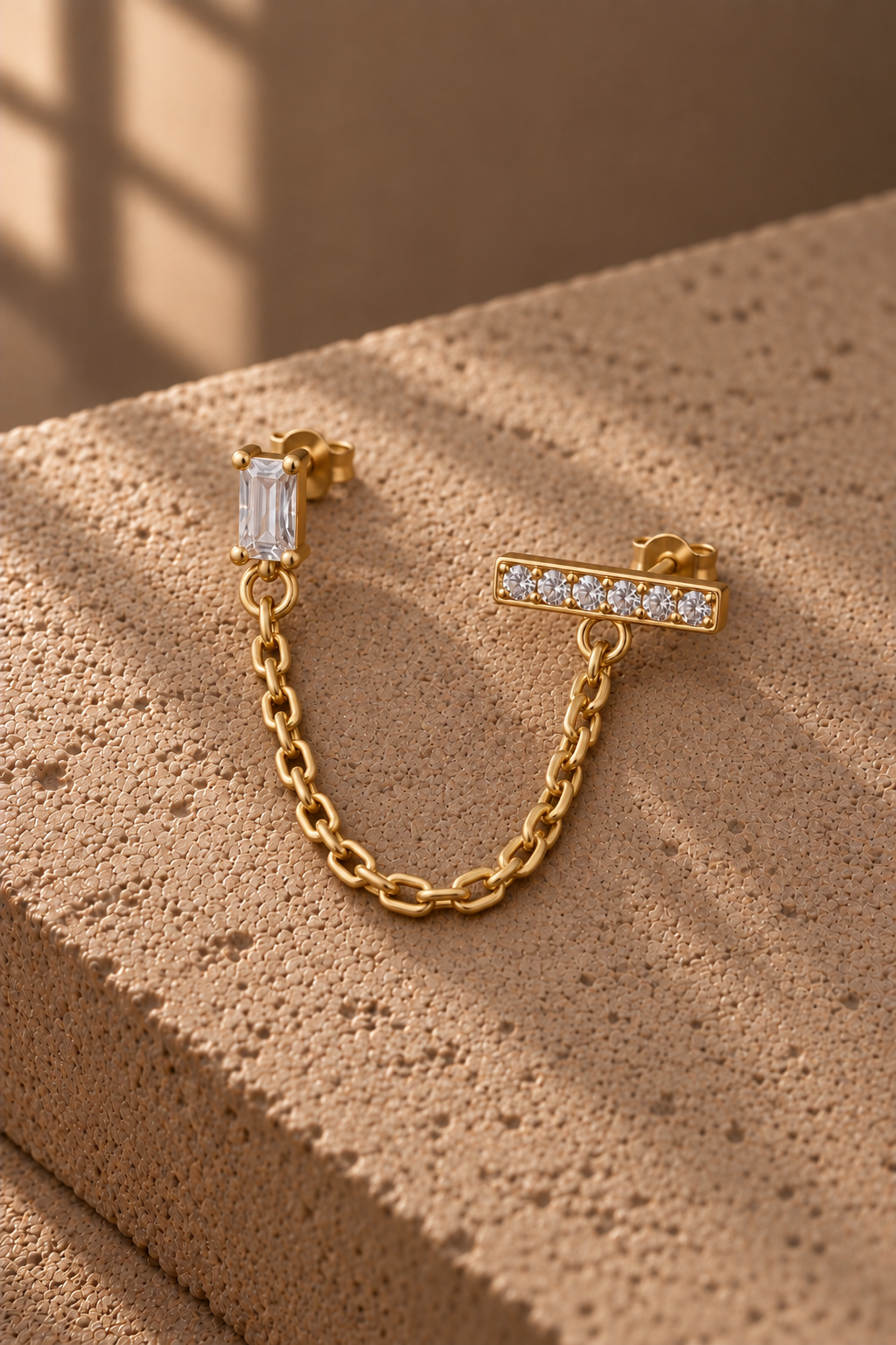 Chain Drop Gold Earring