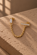 Chain Drop Gold Earring