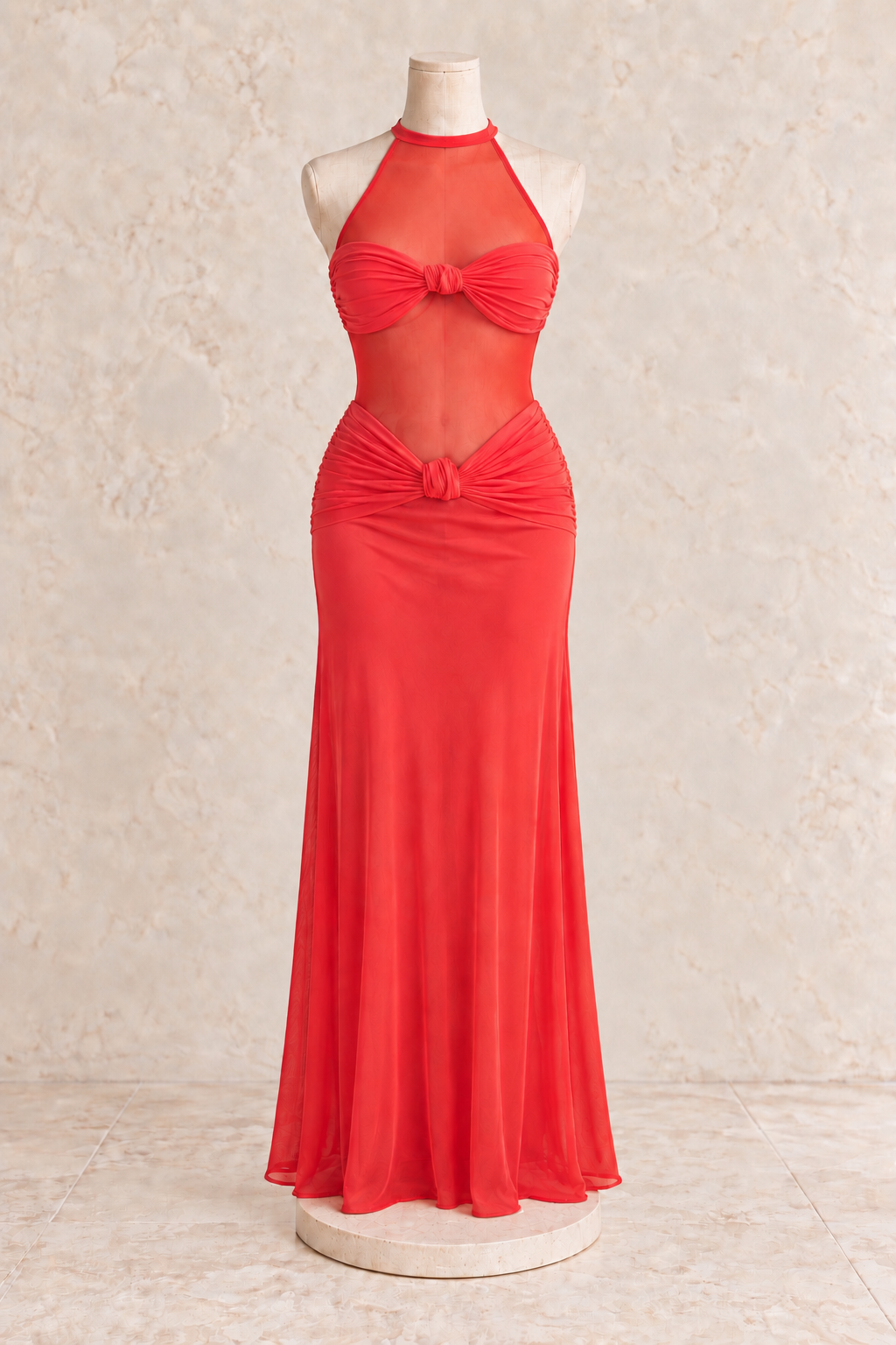 Ibiza Sheer Mesh Maxi Dress