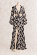 Emerald Cut-Out Chiffon Dress