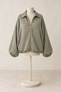Olive Martini Satin Jacket