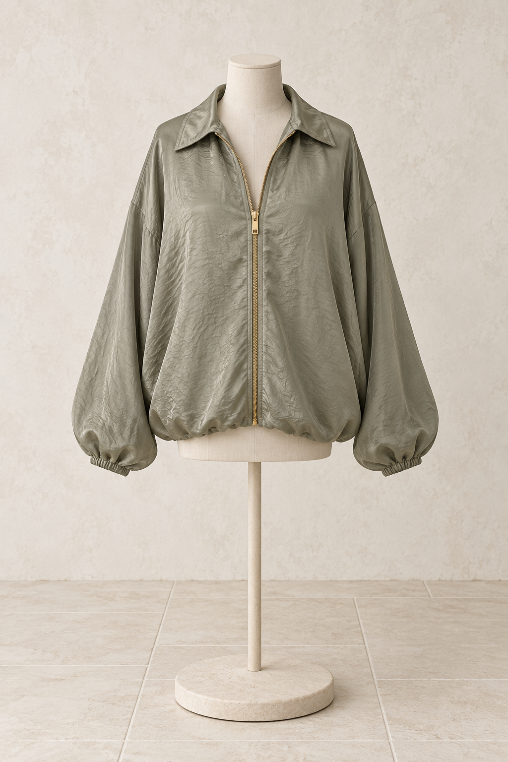 Olive Martini Satin Jacket