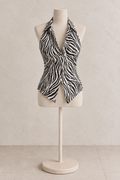 Zebra Sleeveless Blouse