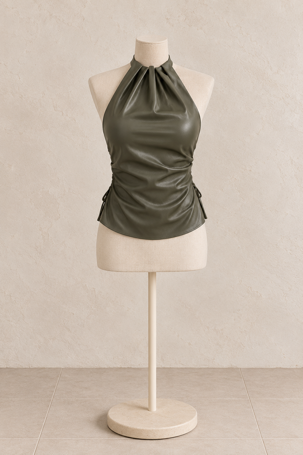 Olive Halter Top