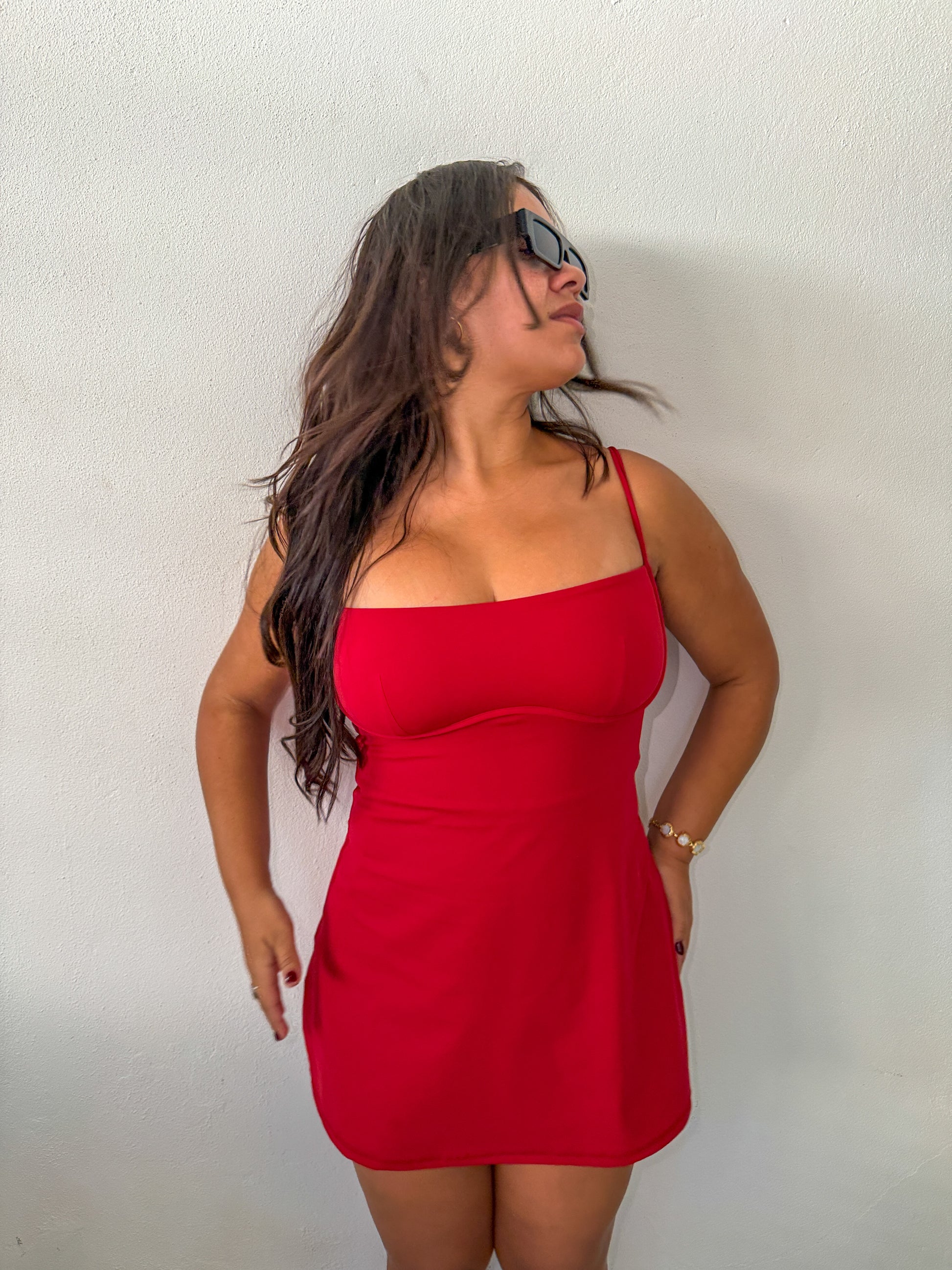 Red Velvet Mini Dress