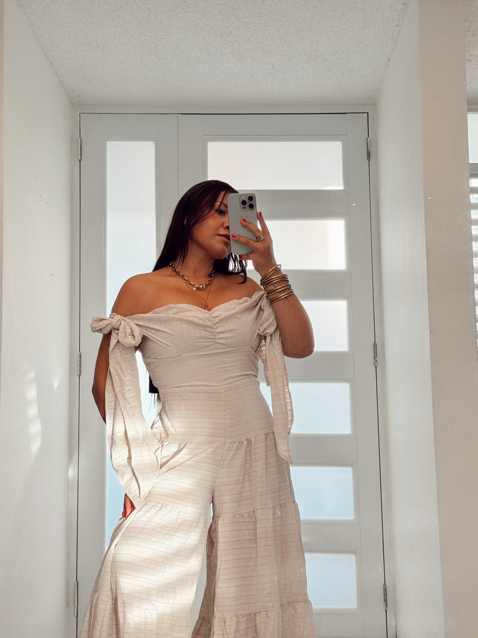 Monaco Jumpsuit (cream)