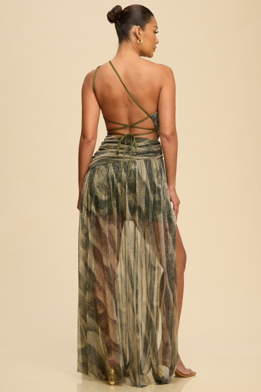 Selena Olive Dress