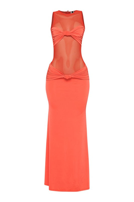 Ibiza Sheer Mesh Maxi Dress