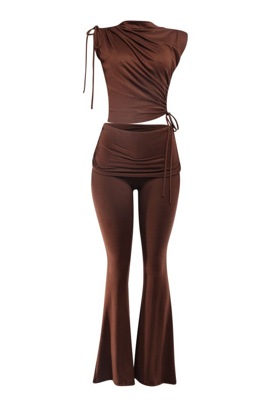 Cocoa Mock Neck Top & Pant Set