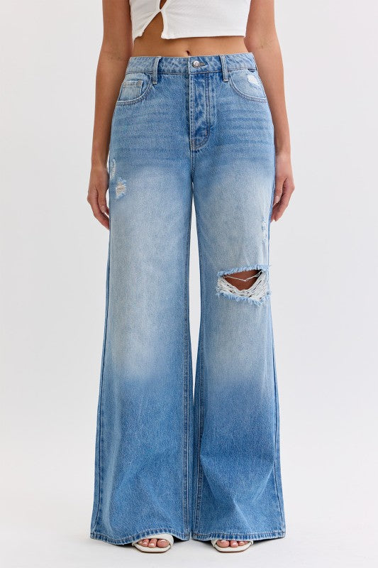 High Rise Wide Leg Jean